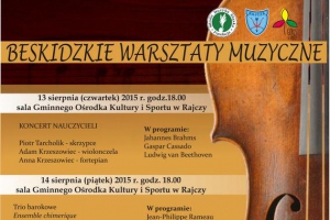 Program tegorocznych Beskidzkich Warsztatów Muzycznych