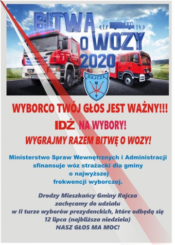 Walczmy o frekwencje i nowy wóz strażacki!
