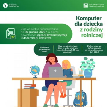 ARIMR informuje o możliwości otrzymania dofinansowania do zakupu komputera