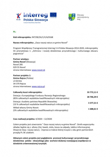 Informacje dot. projektu 
