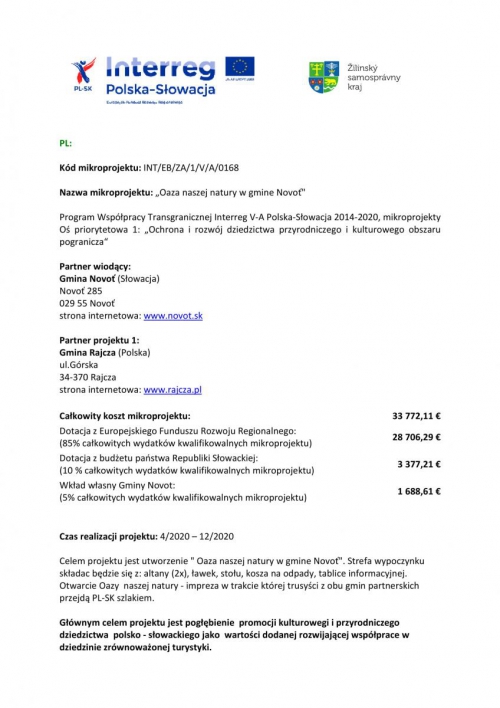Informacje dot. projektu 