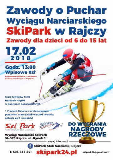Zawody o Puchar wyciągu narciarskiego SkiPark w Rajczy