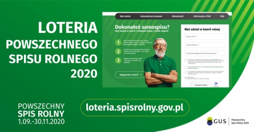 Loteria Powszechnego Spisu Rolnego 2020 – jutro o godz. 11.00 drugie losowanie.