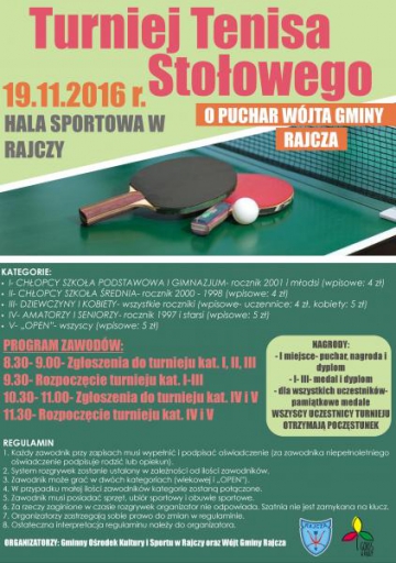 Turniej Tenisa Stołowego