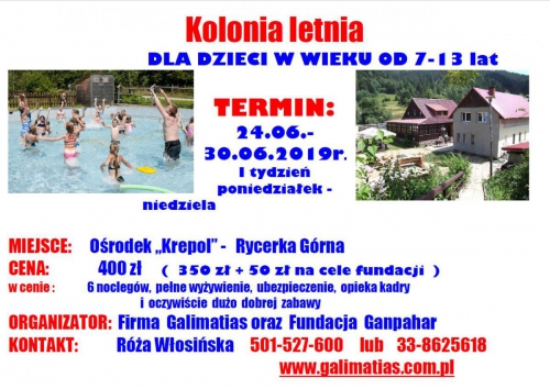 Wystrzałowe Kolonie Letnie 2019