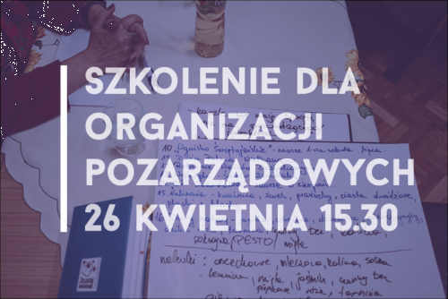 Szkolenie dla organizacji  pozarządowych
