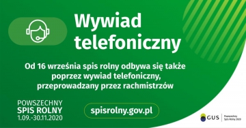 Wywiad telefoniczny Spis Rolny 2020